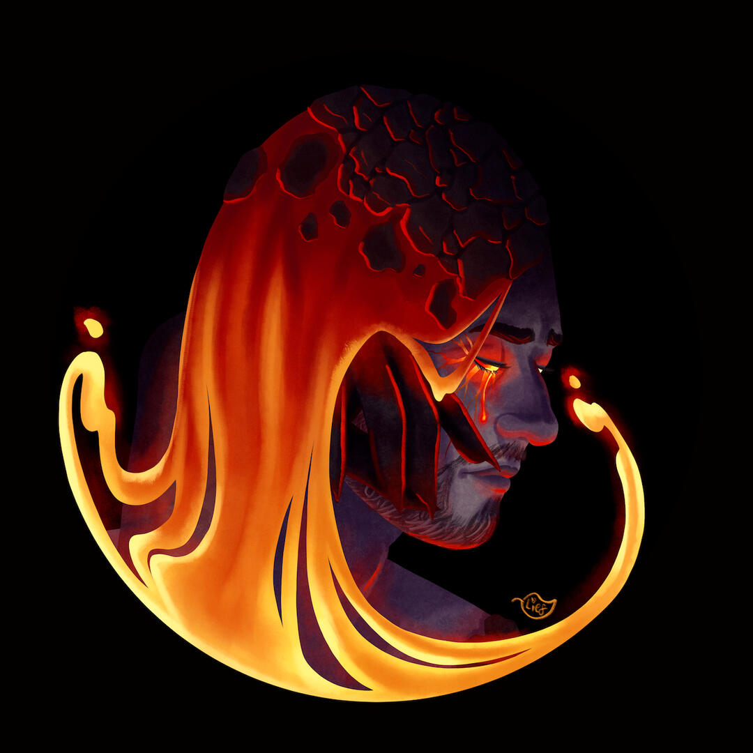 Rendered Portrait with Simple Background - $75 (Example 2)