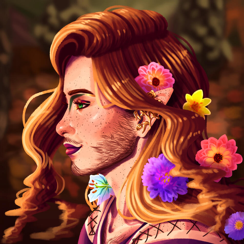 Rendered Portrait with Simple Background - $75 (Example 3)