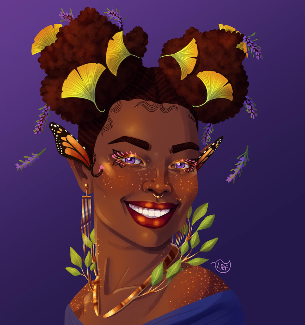 Rendered Portrait with Simple Background - $75